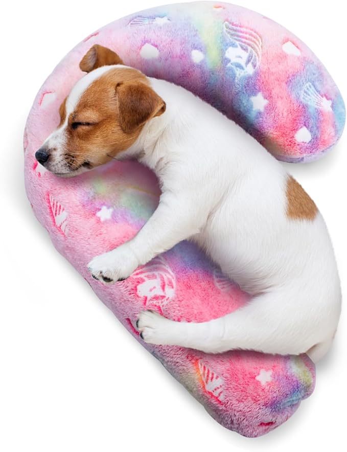 Improve Your Pet’s Sleep and Calm Their Anxiety with the Dog Calming Pillow – The Glow-in-the-Dark J-Shaped Pillow They’ll Love