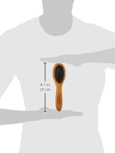 Pro-Finish Pin Grooming Brush with Carbonized Bamboo Handle, Small, 7.5"