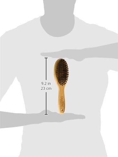 Pro-Finish Bristle Grooming Brush with Carbonized Bamboo Handle, Medium, 8.5"