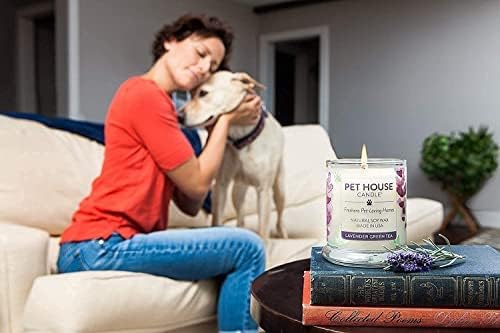One Fur All Pet House Candle 2 Pack - Plant-Based/Soy, Long Lasting Pet Odor Candle for Home - Elderberry Jam