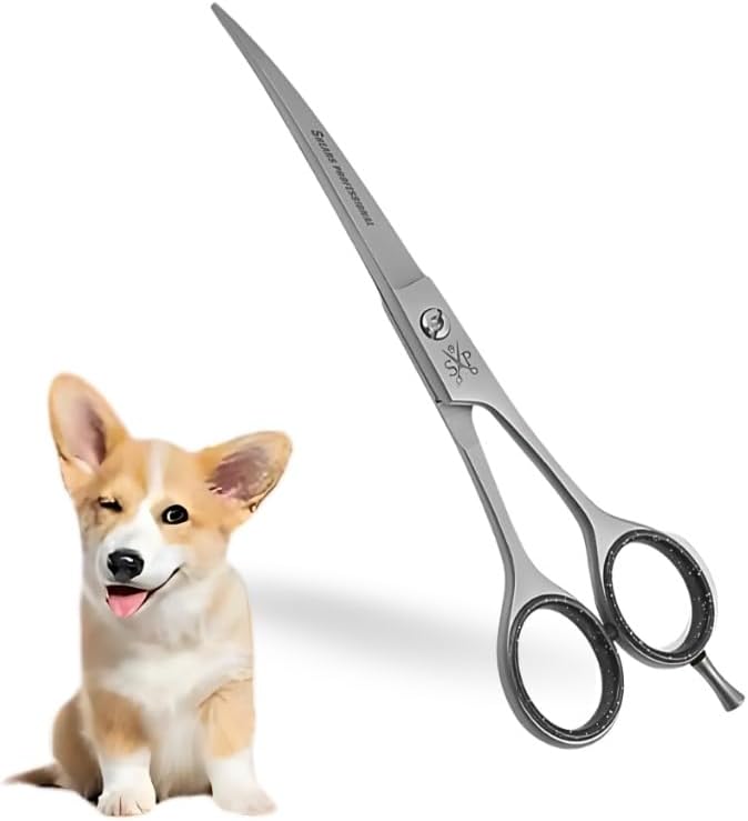 Dog Grooming Curved Scissor 5.5" Professional Grooming Scissor Downward Curved Shear for Dog, Cat, Small Dog and other Pets