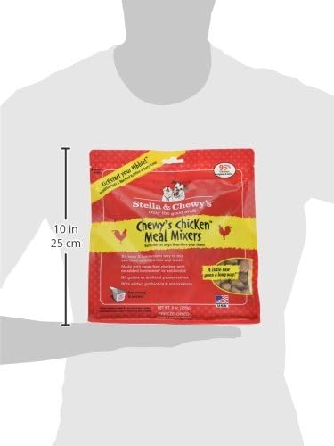 Stella & Chewy's Freeze Dried Raw Chewy’s Chicken Meal Mixers – Dog Food Topper for Small & Large Breeds – Grain Free, Protein Rich Recipe – 8 oz Bag