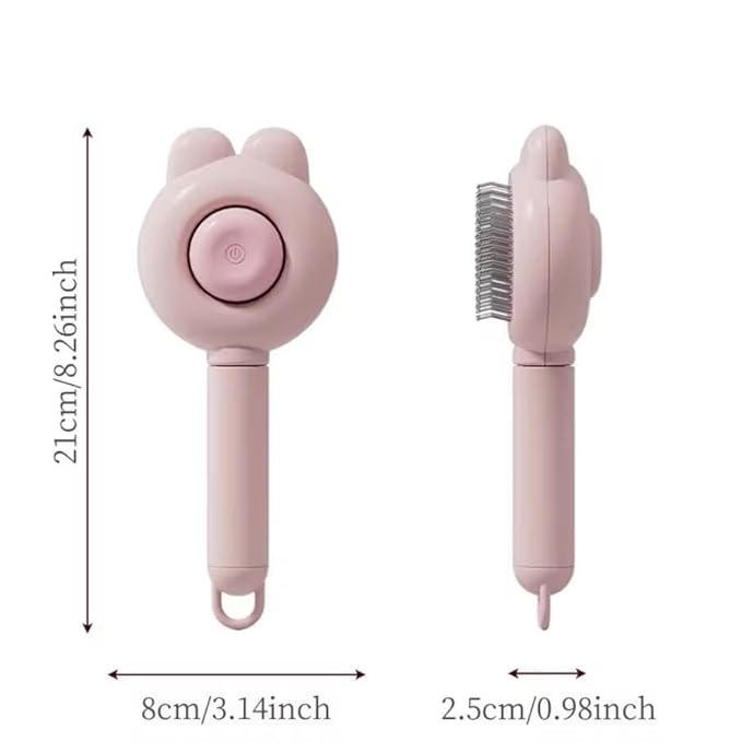 BBELLE CO Self-Cleaning Slicker Brush for Dogs & Cats – Skin-Friendly Grooming & Deshedding Tool for Shedding Pets, Durable Pet Accessories, Easy to Use, Blue. (PINK)