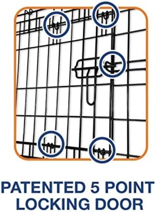 Precision Pet Products Two Door Provalue Wire Dog Crate, 42 Inch, For Pets 70-90 lbs, With 5-Point Locking System