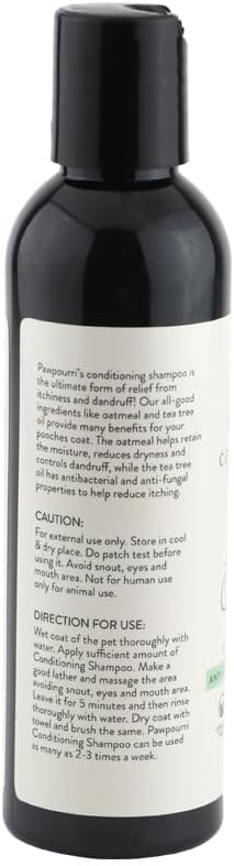 Conditioning Shampoo for Dogs, Puppy, and Cats - 6.7 fl oz (with Tea Tree Oil & Oatmeal)