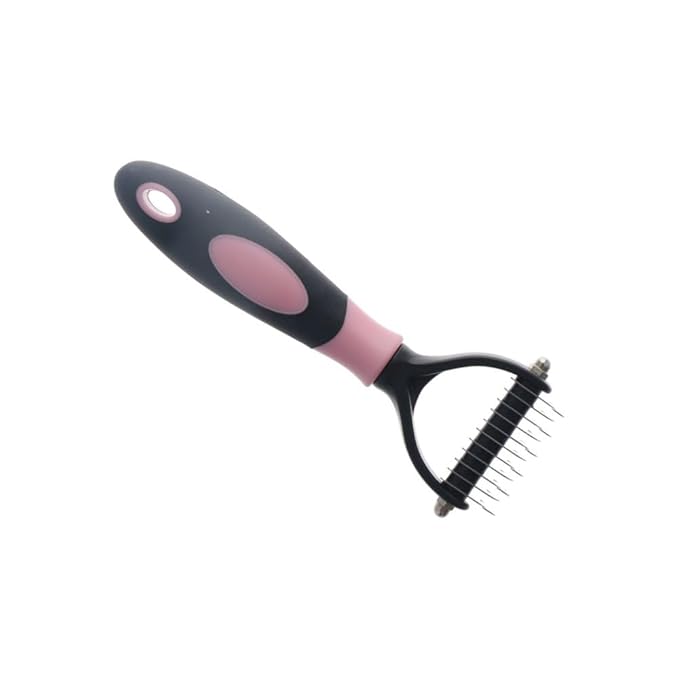 Pet Hair Removal Brush Double Sided Deshedding Tool Pet Comb Portable Cat Hair Comb Puppy Kitten Grooming Brush