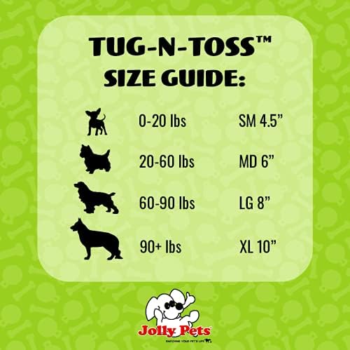 Jolly Pets Tug-n-Toss Heavy Duty Dog Toy Ball with Handle, 10 Inches/X-Large, Orange, Large Breeds