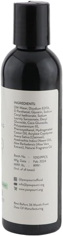 Conditioning Shampoo for Dogs, Puppy, and Cats - 6.7 fl oz (with Tea Tree Oil & Oatmeal)