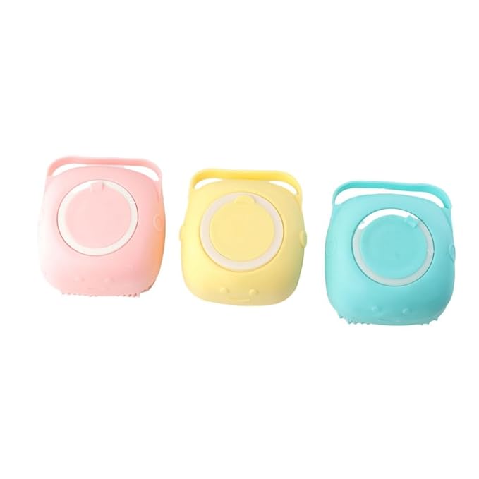 Pokinge 3Pcs Pet Bath Brush Durable Soft Silicone Pet Hair Comb Multicolor Cat Dog Grooming Tools Pet Supplies