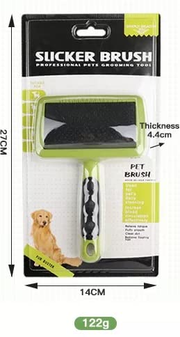 Slicker Brush for Pets. Dogs and Cats. Grooming Tool For Loose and Tangled Fur or Hair . Long Pins Long Hair Grooming Brush (Medium)