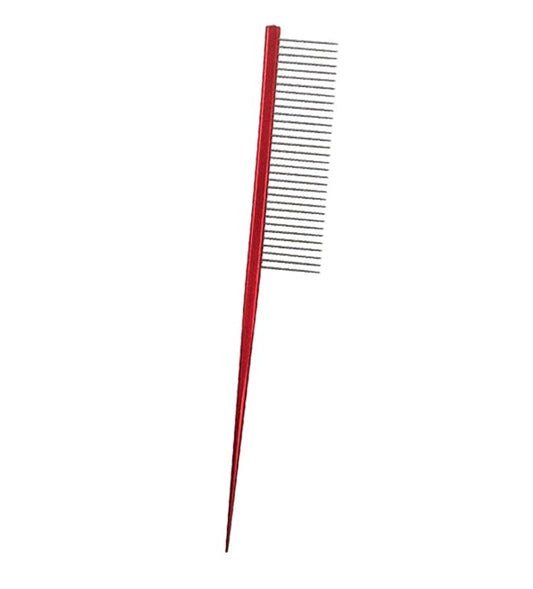 Pet Grooming Comb for Cat and Dog Hairstyling - Rat Tail Trimmer, Float Hair Removal Dematting Tool with Rounded Ends for Home Grooming