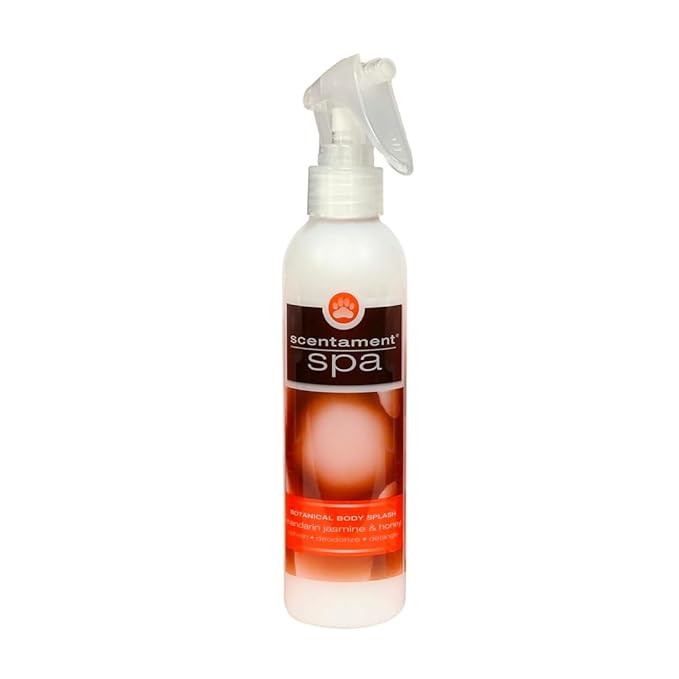 Best Shot Scentament Spa Botanical Body Splash, Detangler Spray, Body Spray for Pets, Cat and Dog Cologne Spray, Mandarin Jasmine Honey, 8 Oz.