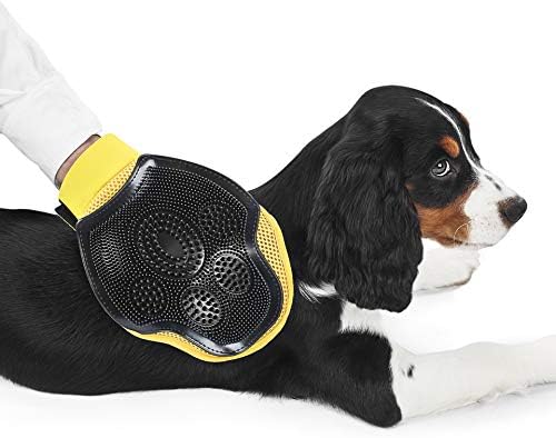CONAIRPRO dog & cat Dog Grooming Glove, Dual-Sided Gloves Ideal for Deshedding & Massaging, Brushes Out Undercoat, Results in Smooth & Shiny Coat