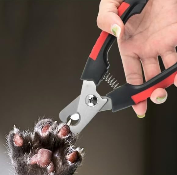 Nail Clipper Trimmer Set for Pet Cats, Dogs, etc., Quick Safety Guard to Avoid Over-Trimming, Stainless Steel Razor Blades, Non-Slip Handle, and Nail File, Professional pet Grooming Tools