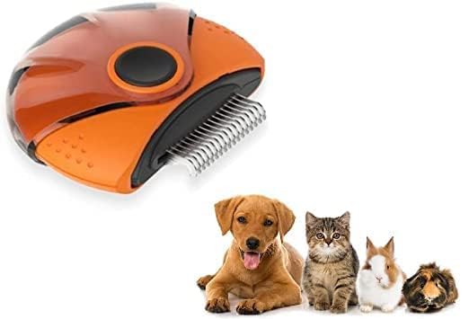 Pet Grooming Brush Professional 3 in 1 Round Portable Rotatable Creative Dog Hair Comb Pet Deshedding Brush Versatile Small Stainless Steel (Pack of 1)