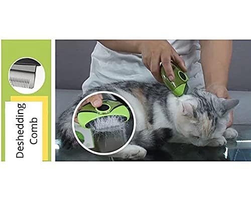 Pet Grooming Brush Professional 3 in 1 Round Portable Rotatable Creative Dog Hair Comb Pet Deshedding Brush Versatile Small Stainless Steel (Pack of 1)
