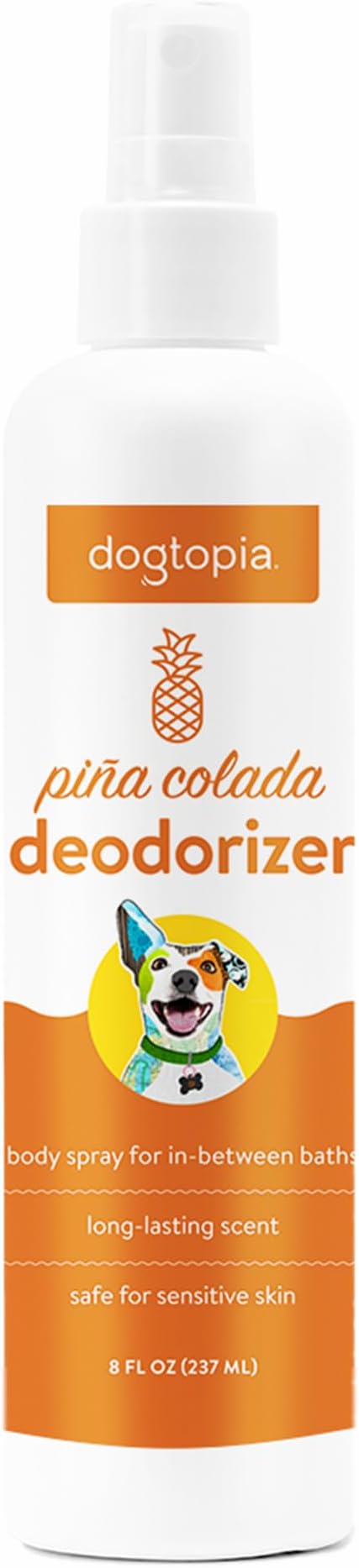 Deodorizer Spray for Pets | 8oz Long-Lasting Piña Colada Odor Eliminator for Dogs | Gentle Water - Based Pet Deodorizing Spray