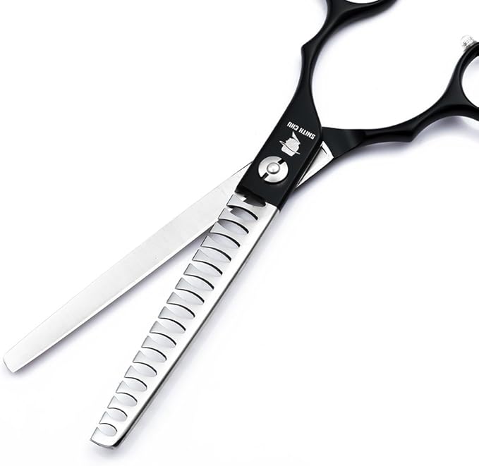 Smith Chu Professional Pet Dog Grooming Scissors Kit - Premium Stainless Steel Straight Curved Thinning Blade Dog Hair Cutting Shears Set