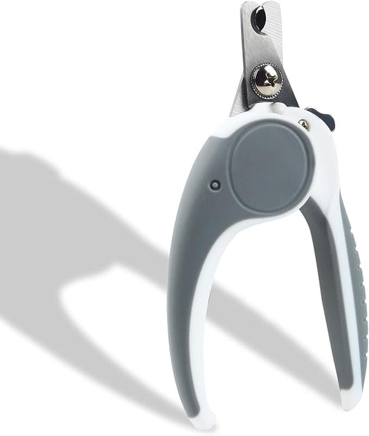 Pet Nail Clippers, Dog Nail Trimmers with Safety Guard to Avoid Excessive Cutting Nails, Dog Grooming Clippers has a Variety of Colors Suitable for Dogs, Cats and Other Pets(Grey)