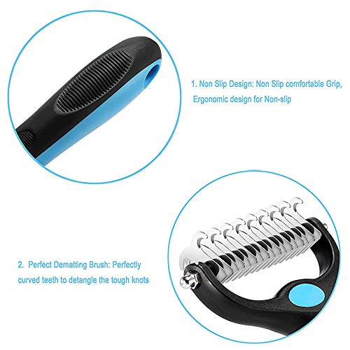 pets grooming tools (PPGT-002 pink) Premium Pet Dematting Comb – Exceptional Grooming Accessory for Pets