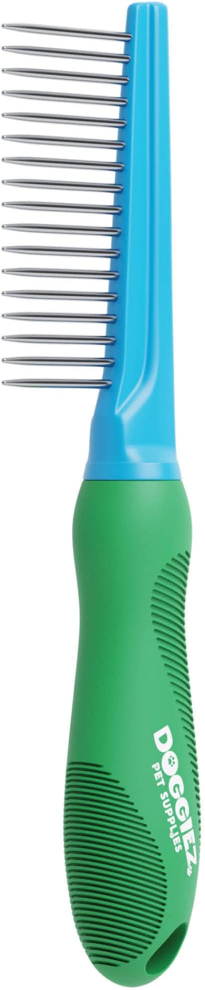 Pet Comb for Dogs and Cats - Stainless Steel Grooming Comb for Fine, Fluffy, Long and Short Hair - Deshedding and Dematting Comb for Small to Large Breeds