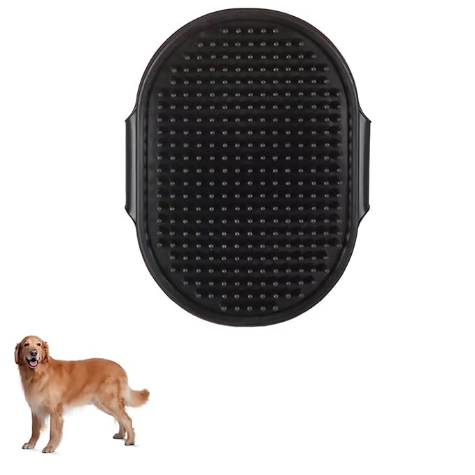 Dog Bath Brush. Dog Washing Brush.2 Sets Short Haired and Long Haired Dog and Cat Bath Brushes (Black)