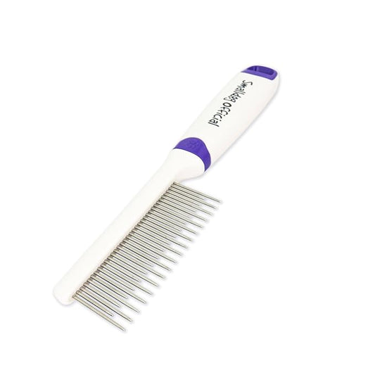 Tangles Be Gone Steel Metal Dog Comb for Brushing Small and Toy Breed Dogs, to Groom and Remove Debris and Mats, from Fur and Coat