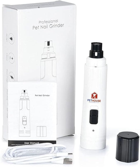 Pet Nail Grinder for Small-Breed Canines: Dog Nail Trimmer with Speed Adjustment, Safe Dog Nail Clippers, Automatic Dog Nail Trimmer, and Quiet Cat Nail File in All-Inclusive Durable Chassis