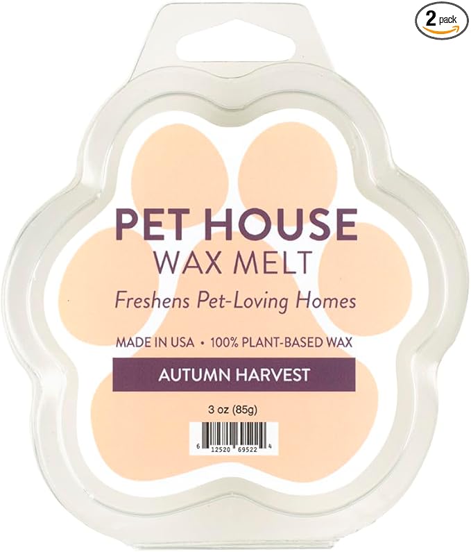One Fur All Pet House Wax Melts - Autumn Harvest Pack of 2 - Pet Odor Eliminating Wax Melts - Long-Lasting Scented Wax Melts - Pet-Friendly Wax Melts - Natural Wax Melts