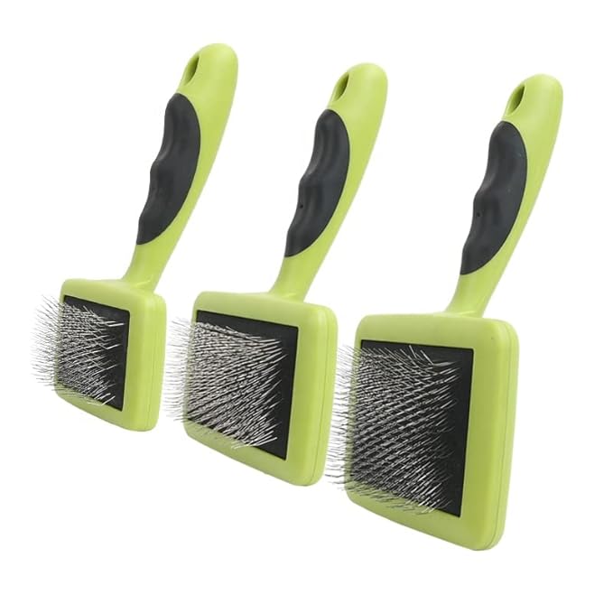 Slicker Brush for Pets. Dogs and Cats. Grooming Tool For Loose and Tangled Fur or Hair . Long Pins Long Hair Grooming Brush (Large)