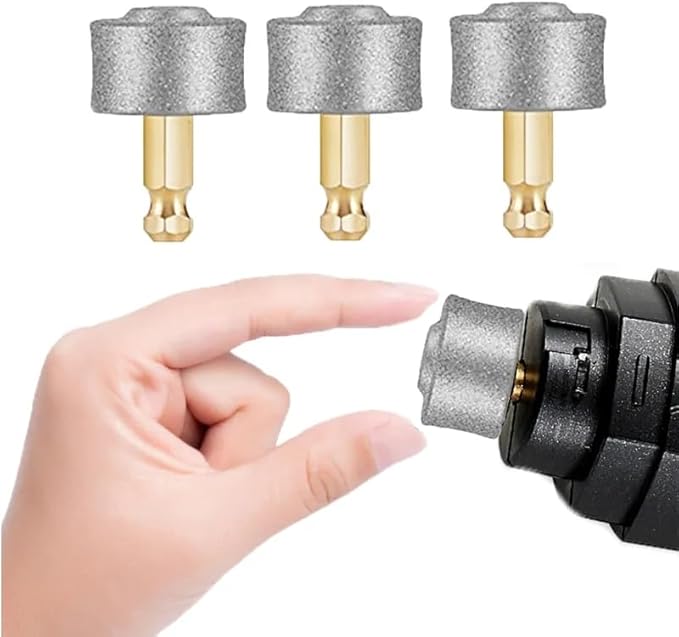 Tvoip 3 Pack Dog Nail Grinder Regular, Extra Hard Super Soft Replacement Head Small Large Dogs Premium Quality Diamond Tip Drill Bit Professional Dog Nail Trimmers Grooming Kit