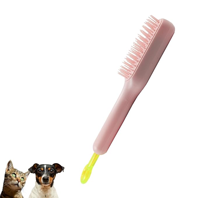 Scalable Grooming Brush for Small Dogs, Puppy Brush , Soft Dog Brush for Shih Tzus, Yorkies, Maltipoos, Maltese (Pink)