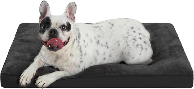 Dog Crate Bed for Medium Size Dogs,Washable Dog Kennel Pad Ultra Soft Pet Sleeping Mat for Cages,Anti-Slip Bottom,29x18 inch,Black