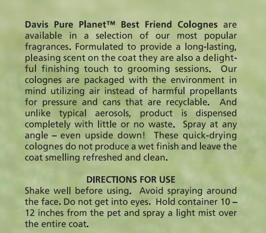 Davis BFC.FB14 Best Friend Flowering Bamboo Pet Cologne, 14.1 oz