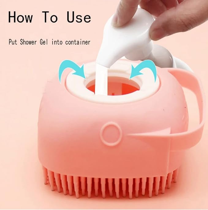 Silicone Massage Bath Brush for Pets (Blue)