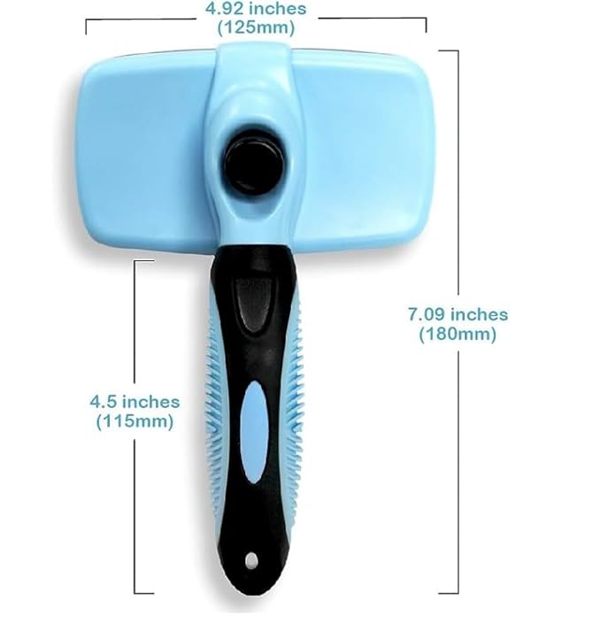 Self Cleaning Slicker Brush for Dogs, Cats and Small Pets. Gently Pet Hair Remover. One Click Cleaning Function.Reduces Shedding Dog Grooming Acceosries for Small Medium And Large Dogs.