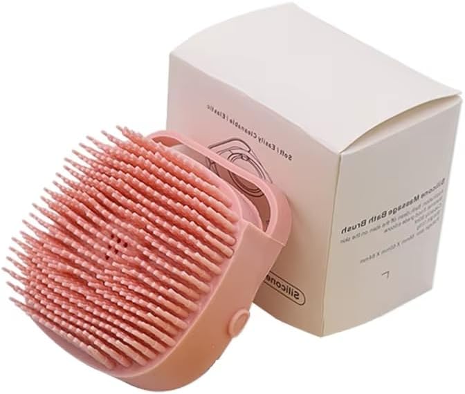 Pet Grooming Bath Brush with Shampoo Dispenser – Soft Silicone Scrubber for Dogs & Cats – Gentle Cleaning, Shedding, and Bathing Tool for Pets