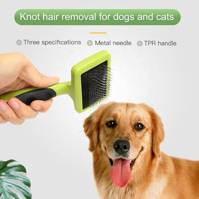 Slicker Brush for Pets. Dogs and Cats. Grooming Tool For Loose and Tangled Fur or Hair . Long Pins Long Hair Grooming Brush (Medium)