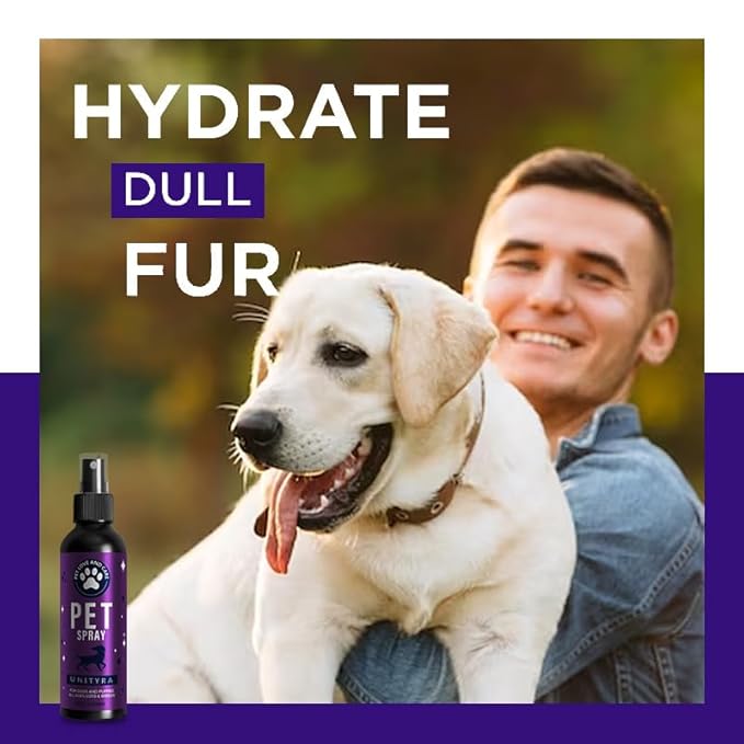 Pet Deodorizing Spray –Lavender Essential Oil | Odor Eliminator for Cats & Dogs, For All Ages, Sizes and Breeds| Safe for Bedding, Furniture & Pet Areas | 250ml