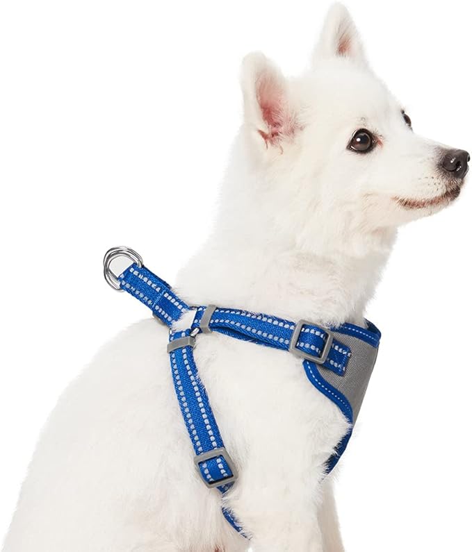 Blueberry Pet Essentials Pastel Color Reflective Dog Harness Vest, Chest Girth 29" - 38.5", Navy, Large, Adjustable Harnesses for Dogs