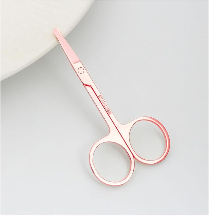 3.5 Inch Silent Pet Grooming Tiny Safety Scissors for Cats & Dogs - Quiet Alternative to Electric Clippers for Sensitive Pets (Copper)