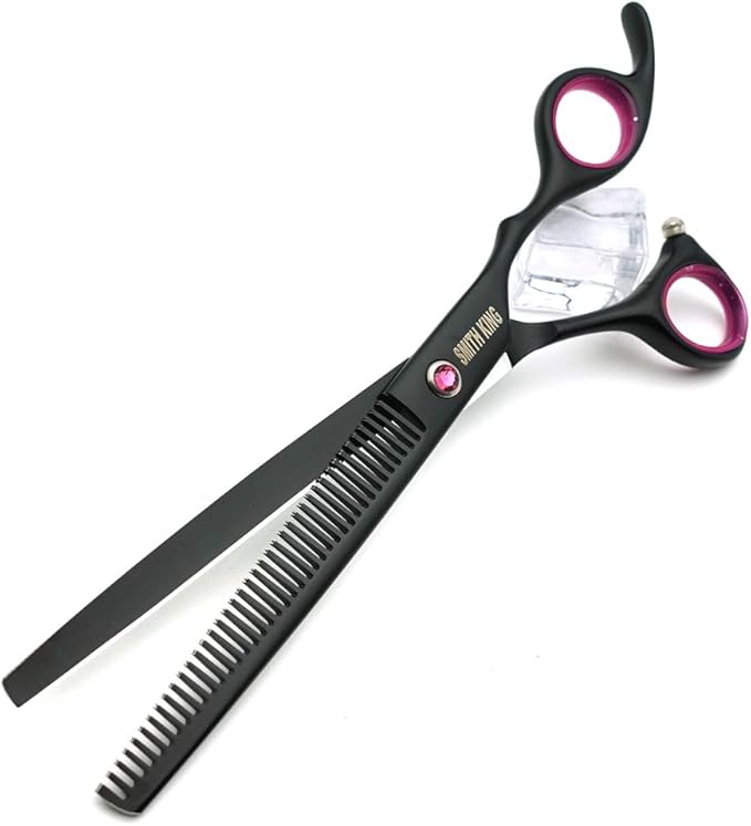 7.0 inches Professional Dog Grooming Scissors Set Straight & thinning & Curved & chunkers 4pcs in 1 Set (with Comb)