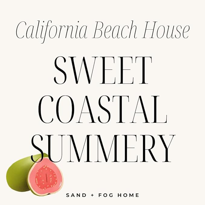 Sand + Paws Scented Candle - California Beach Houses –Luxurious Air Freshening Jar Candles Neutralize pet Odors and Enhance Home décor – 100% Cotton Lead-Free wicks-12oz