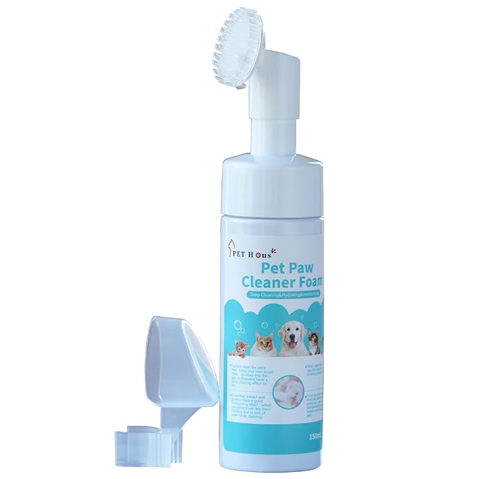 Paw Cleaner for Dogs and Cats,Pet Paw Foam Brush-Clean Paws,Cleaning Brush-Moisturizing to Prevent Dry Cracking,Odor Control,Rinse Free,Simple &Quick