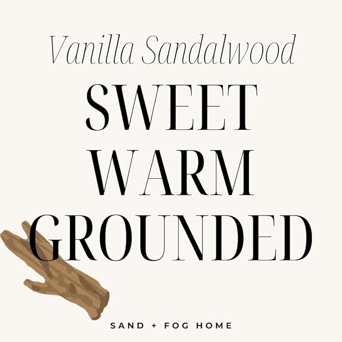Sand + Paws Scented Candle - Vanilla Sandalwood –Luxurious Air Freshening Jar Candles Neutralize pet Odors and Enhance Home décor – 100% Cotton Lead-Free Wicks - 12 oz