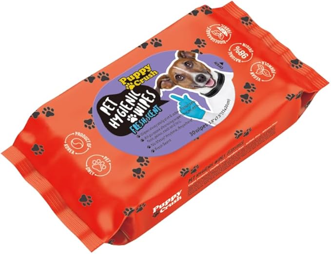 Pet Hygienic Wipes Fresh Scent 30sheets - Grooming Wipes for Cleaning Face and Deodorizing…