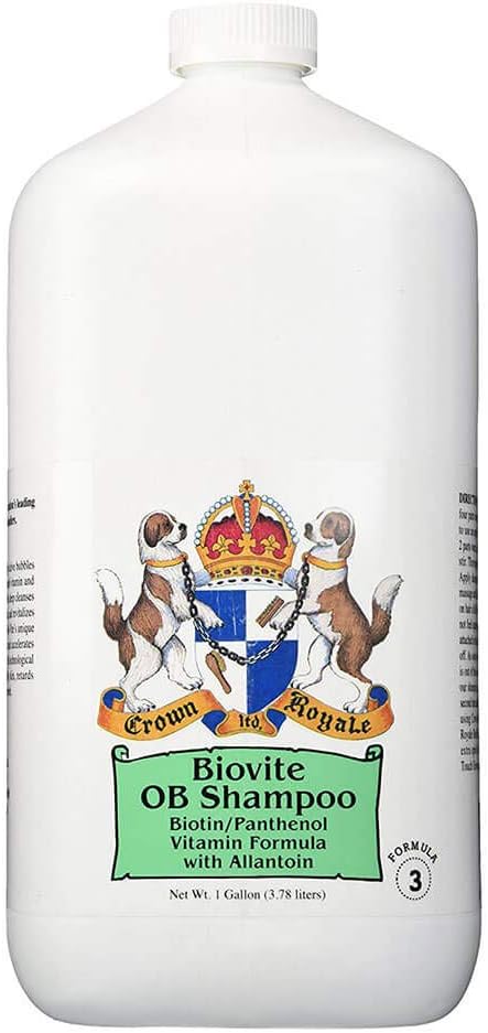 Crown Royale Biovite Formula 3 Ready-to-Use Dog Shampoo, Gives Thick Full Bodied Texture, Adds Volume, Safe For Use on Cats and Dogs, Made in USA, 1 gal