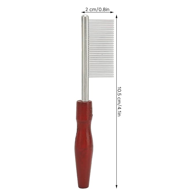 Pet Teeth Comb, Fine Tooth Spacing Detangling Open Knots Loose Hair Rounded Ends Teeth Dog Grooming Comb for Cats Dogs Pets
