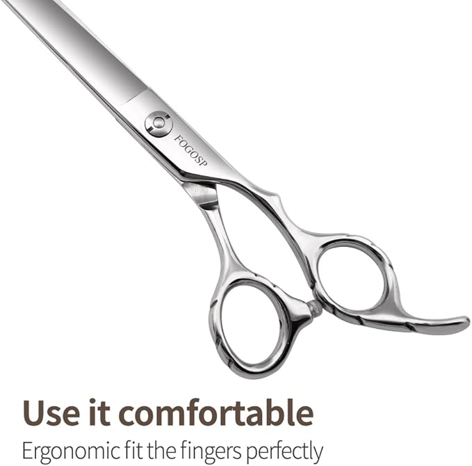 Straight Dog Grooming Scissors 8.0'' Professional Pet Grooming Shears for Thick Coat Medium Large Dog Cat (8.0 In, Straight)