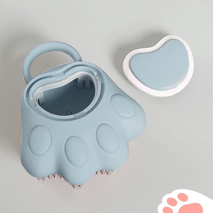 Dog Cat Bath Brush Comb Shampoo Dispensing Massage Bathing Shower Brush Scrubber Soft Silicone for Cleaning Short Long Haired Dogs and Cats